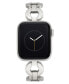 Women's Silver-Tone Stainless Steel Open Link Bracelet Compatible with 42/44/45/Ultra/Ultra 2 Apple Watch