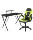 Фото #3 товара Gaming Desk And Racing Chair Set With Headphone Hook, And Monitor Stand