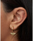 Wonder Woman Logo Gold Plated Charm Hoop Dangle Earrings