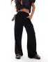 Фото #4 товара Stradivarius Petite linen look pull on trouser in black