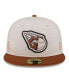 Фото #2 товара Men's Stone, Brown Cleveland Guardians 2024 Clubhouse 59FIFTY Fitted Hat