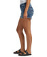 Фото #3 товара Women's Suki Stretchy Distressed Curvy Mid Rise Shorts