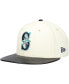 Фото #1 товара Men's Cream Seattle Mariners Game Night Leather Visor 59FIFTY Fitted Hat