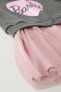 Комбинированное платье из полупрозрачной ткани barbie™ mattel ZARA
