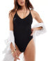 Фото #1 товара Lindex Naila rib swimsuit in black