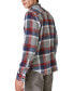 Фото #2 товара Men's Plaid Button-Down Flannel Utility Shirt