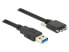Delock 83599 - 3 m - USB A - Micro-USB B - USB 3.2 Gen 1 (3.1 Gen 1) - Male/Male - Black
