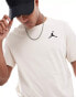 Jordan Jumpman mini logo t-shirt in stone Серый, XS - Chest 30 - фото #3