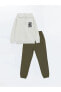 Фото #1 товара Костюм для малышей LC WAIKIKI Свитшот с капюшоном и принтом и брюки