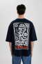 Erkek T-shirt B1931ax/nv239 Navy