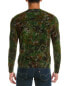 Autumn Cashmere Splatter Paint Print Wool & Cashmere-Blend Crewneck Sweater