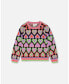 Фото #1 товара Big Girls Jacquard Hearts Sweater Multicolor