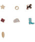 Two-Tone 7-Pc. Set Cowboy-Motif Stud Earrings