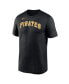 Фото #3 товара Men's Black Pittsburgh Pirates New Legend Wordmark T-shirt