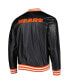 ფოტო #2 პროდუქტის Men's Black Chicago Bears Metallic Bomber Full-Snap Jacket