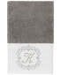Фото #6 товара Textiles Turkish Cotton Monica Embellished Towel 3 Piece Set - Dark Gray