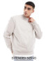 ASOS DESIGN premium heavyweight oversized sweatshirt 400gsm in light beige