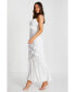 ფოტო #2 პროდუქტის Women's Chiffon Wrap V-Neck Frill Ruffle Maxi Dress