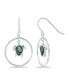 ფოტო #1 პროდუქტის Abalone Inlay Turtle Circle Fishhook Drop Earrings