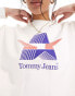 Фото #4 товара Tommy Jeans overszied retro crew neck sweatshirt sweatshirt in white