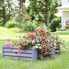 Фото #3 товара Powder-Coated Steel Rectangle Raised Garden Bed - Gray - 47 in