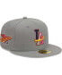 Фото #1 товара Men's Gray Los Angeles Dodgers Color Pack 59FIFTY Fitted Hat