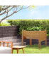 4' x 2' x 3' Wooden Elevated Garden Planter Bed w/ Funnel Design