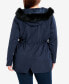 Фото #7 товара Plus Size Faux Fur Lightweight Coat
