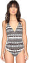 Фото #1 товара Ralph Lauren 168089 Womens Stripe Halter One-Piece Swimwear Brown Size 10