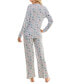 Women's 2-Pc. Whisperluxe Printed Pajamas Set