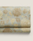Satin flat sheet with floral print