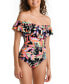 Фото #1 товара Women's Best Escape Printed Off-the-Shoulder One-Piece