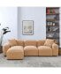 Фото #6 товара L-Shape Modular Sectional Sofa, DIY Combination, Teddy Fabric, Camel