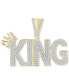 Фото #1 товара Macy's men's Diamond King & Crown Pendant (1/2 ct. t.w.) in 10k Gold