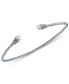 ფოტო #2 პროდუქტის Cultured Freshwater Pearl (9-1/2mm) Cuff 16-1/4" Statement Necklace in Sterling Silver