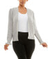 Фото #1 товара Women's Long Sleeve Novelty Stitch Front Sweater Cardigan with Imitation-Pearls