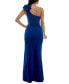 Фото #3 товара Juniors' Ruffled One-Shoulder Gown