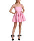 ფოტო #4 პროდუქტის Women's Faux-Leather Full-Skirt Dress