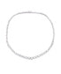 ფოტო #2 პროდუქტის Graduated Cubic Zirconia Tennis Necklace In Silver Plate or Gold Plate