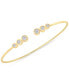 ფოტო #1 პროდუქტის Diamond Bezel Cuff Bangle Bracelet (1/10 ct. t.w.) in 14k Gold, Created for Macy's