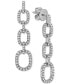 ფოტო #2 პროდუქტის Diamond Pavé Chain Link Drop Earrings (5/8 ct. t.w.) in 14k White or Yellow Gold