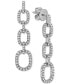 Фото #2 товара Diamond Pavé Chain Link Drop Earrings (5/8 ct. t.w.) in 14k White or Yellow Gold