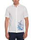 Фото #1 товара Men's Relaxed-Fit Short Sleeve Button-Front Flamingo Print Shirt