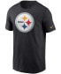 Фото #3 товара Men's Black Pittsburgh Steelers Primary Logo T-shirt