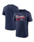 Фото #1 товара Men's Navy Atlanta Braves 2023 Postseason Authentic Collection Dugout T-shirt