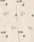 Baby Truck Print 2-Way Zip Cotton Sleep & Play Pajamas NB