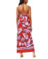 Фото #2 товара Women's Tropical Print Ruffled Halter Neck Maxi Dress