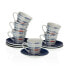 Фото #1 товара Набор чашек с блюдцами Versa Фарфор 5,8 x 6 x 5,8 cm Рыбы Кафе (12 Предметы)