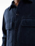 Selected Homme linen mix overshirt in navy