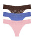 ფოტო #3 პროდუქტის Women's Bliss Perfection One Thong 3-Pack